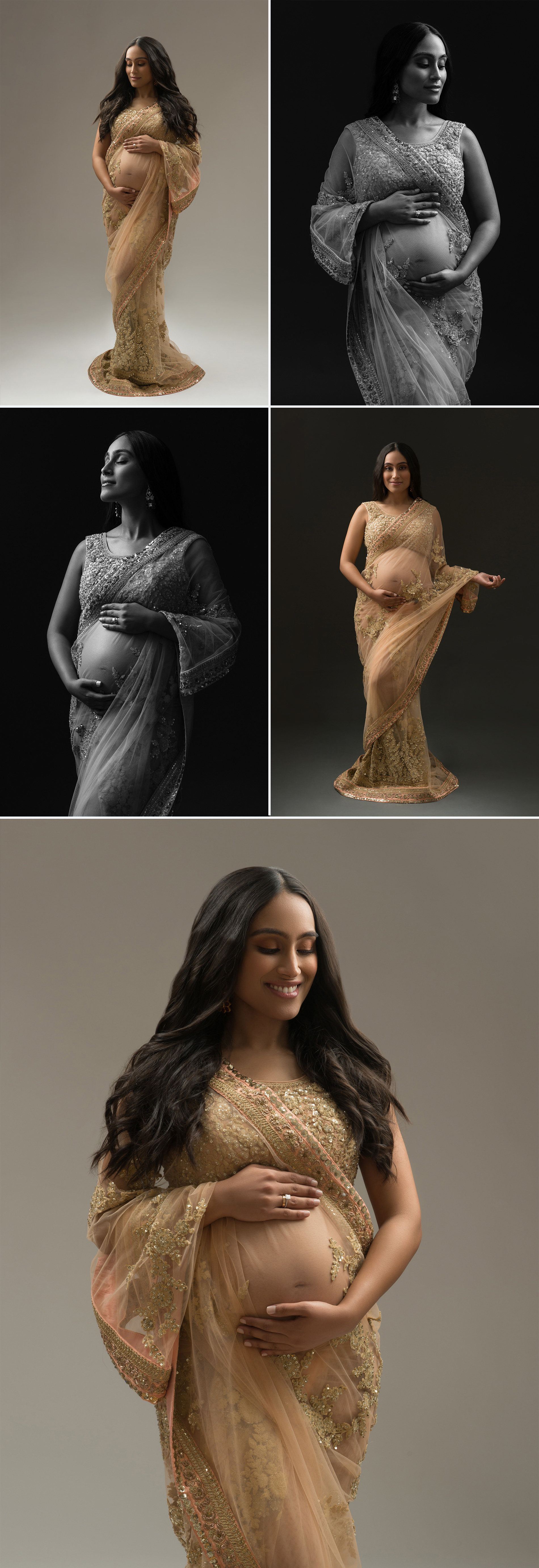 indian cultural sari maternity photo shoot