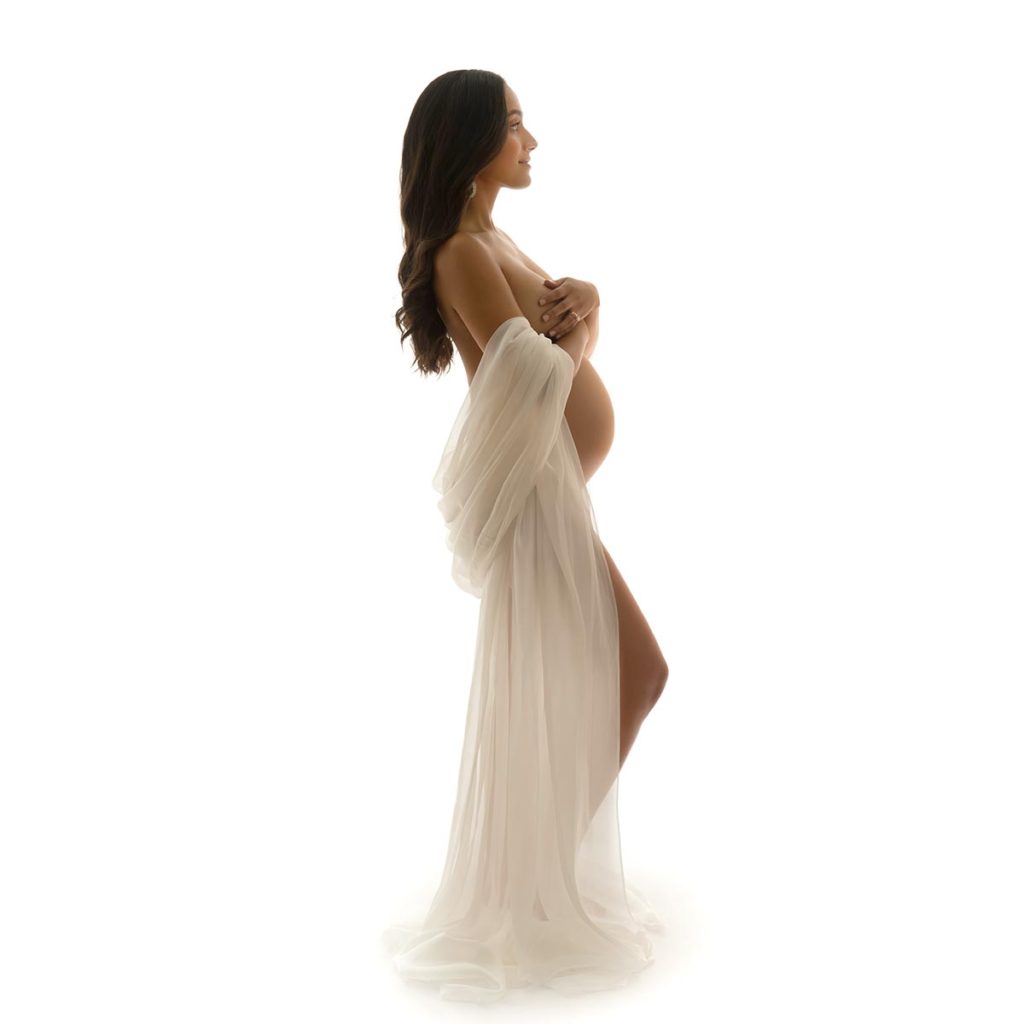 silk maternity robe
