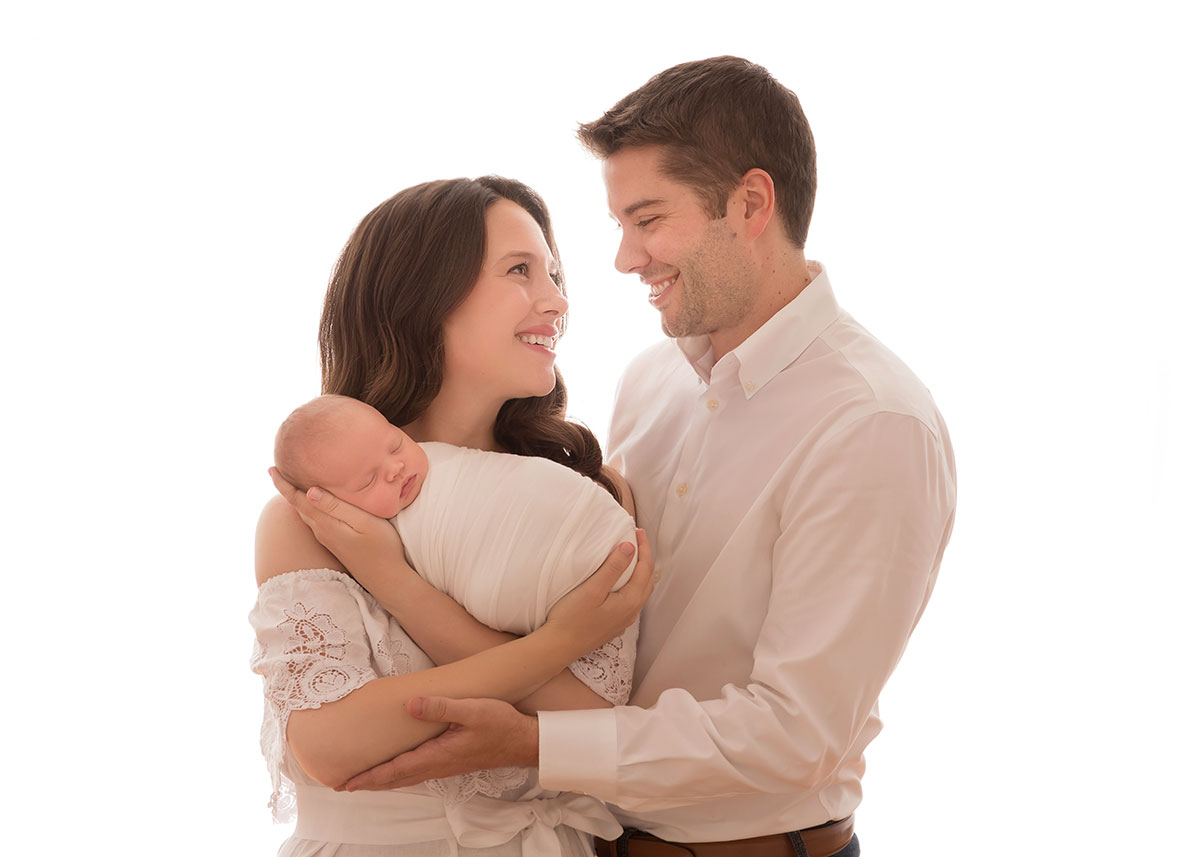 Family portrait with newborn baby