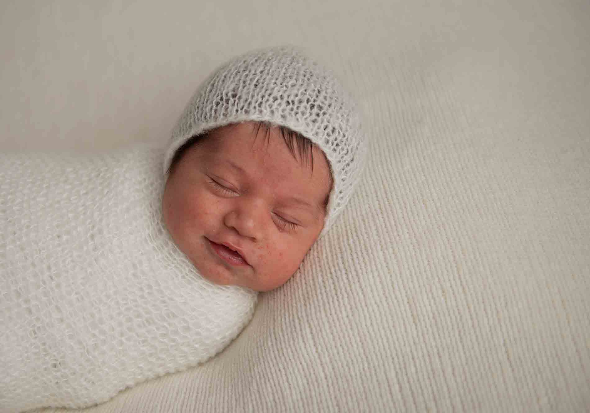 Closeup of a newborn baby
