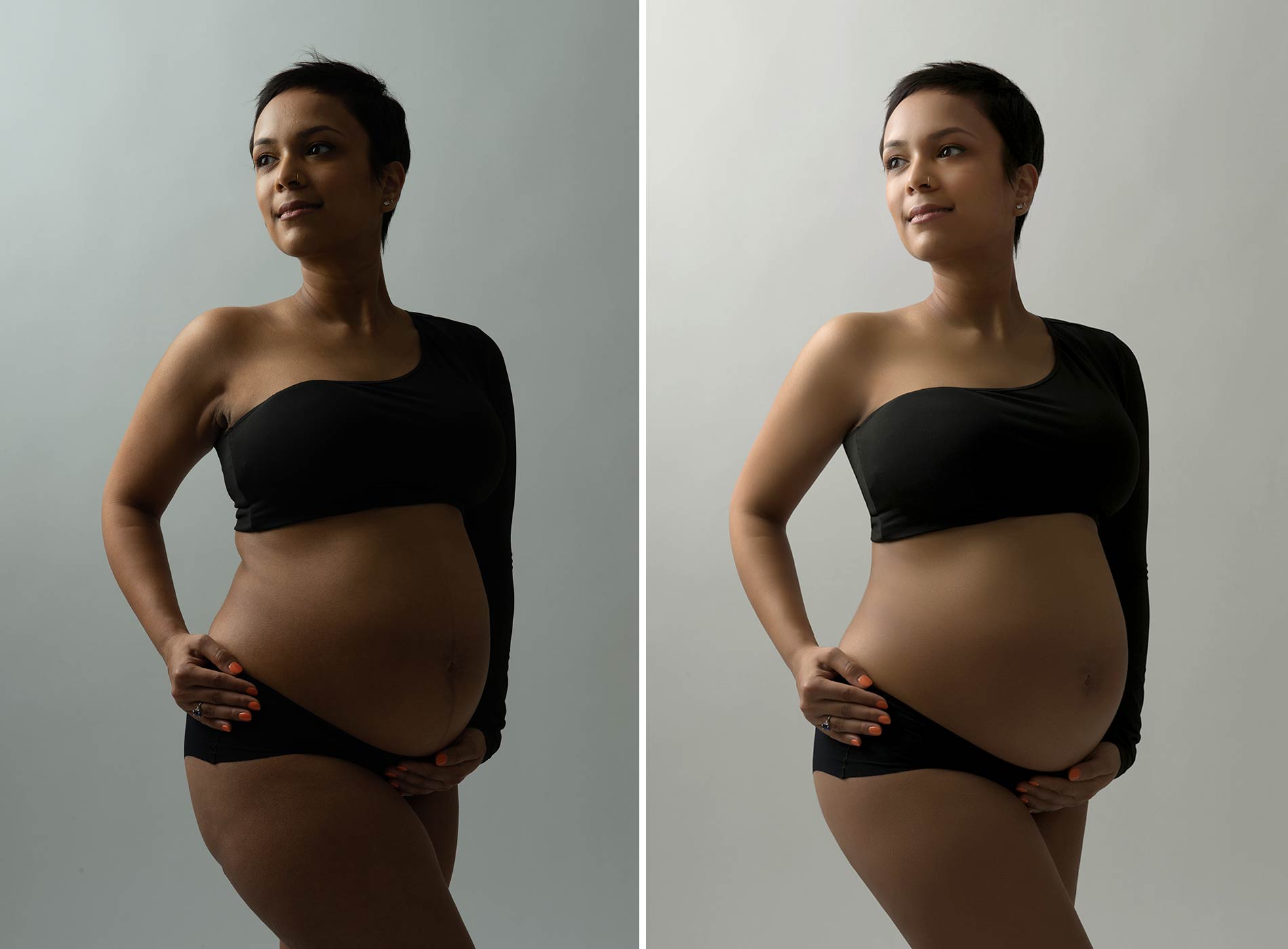 Enhancing a maternity portrait