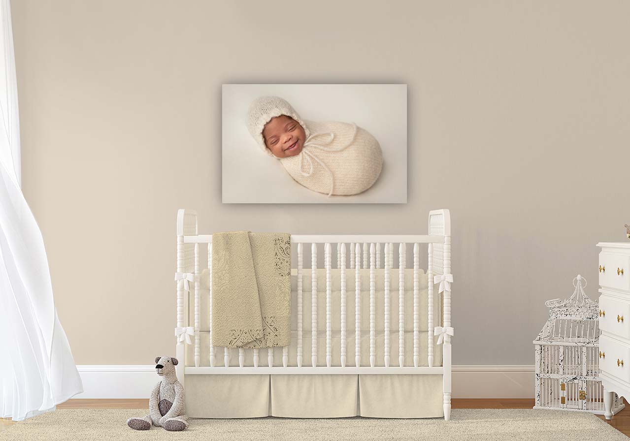 Sample wall art of 16x20 newborn art