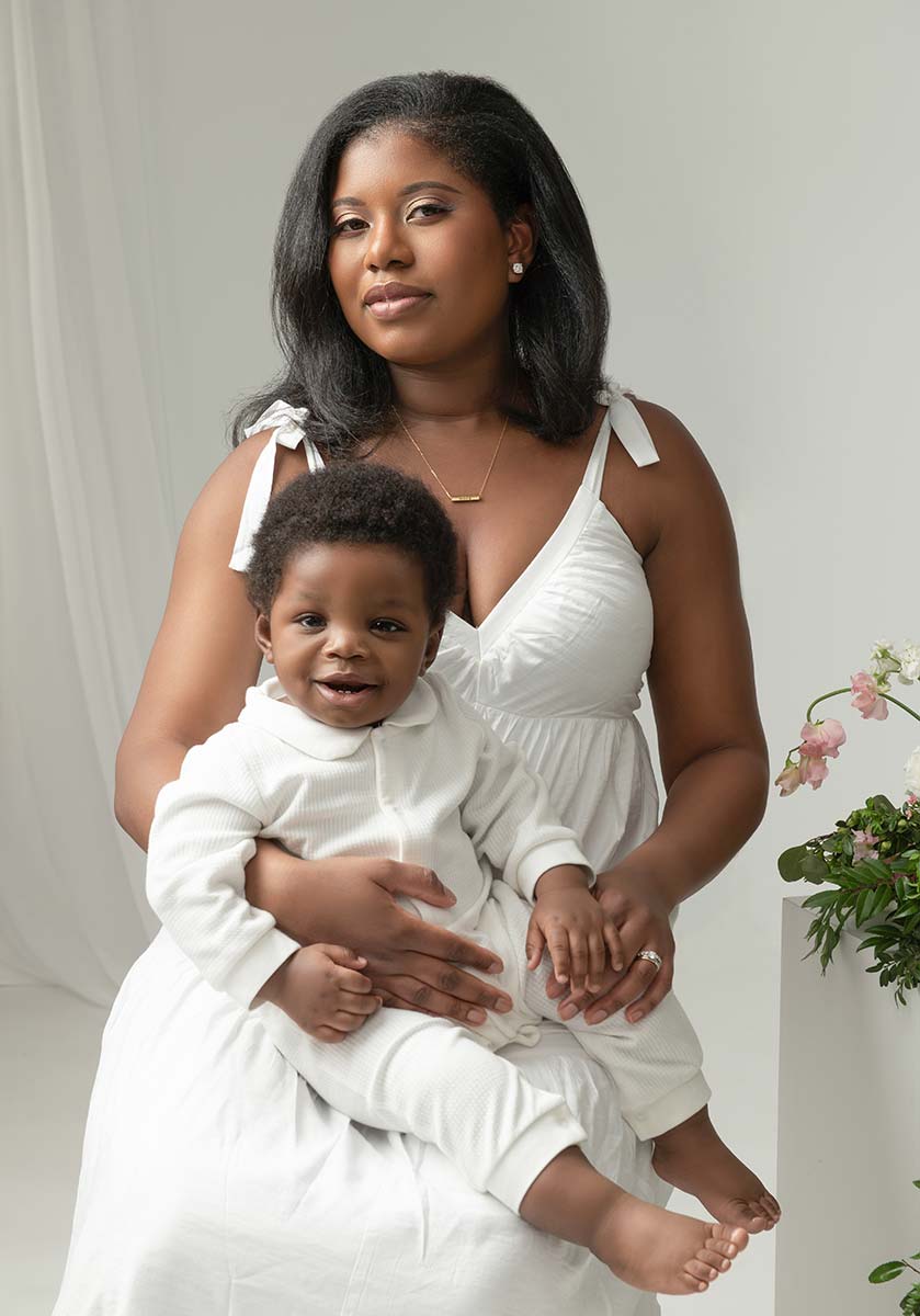 Stunning motherhood photo of a mother and her son at a NYC studio